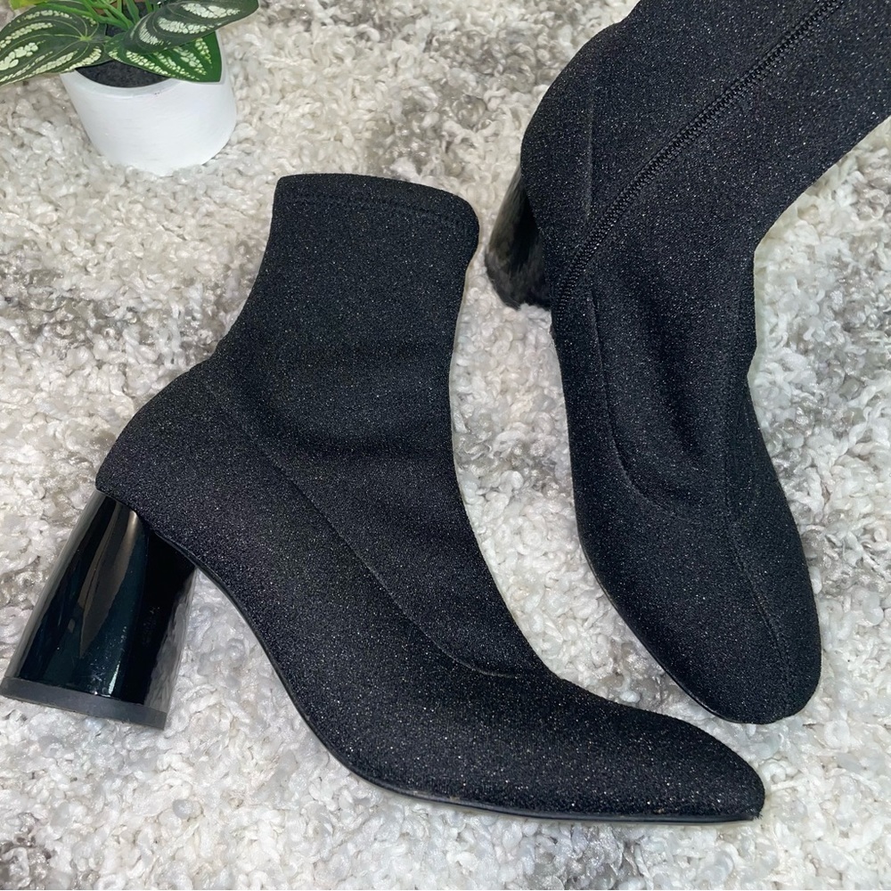 Free People Spectrum Sock Boot in Black Shimmer size 8 - Picture 10 of 15